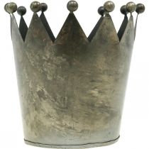 Itens Coroa Deco decoração de mesa em metal cinza Ø15cm A15cm