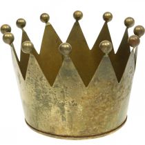 Coroa Deco decoração de mesa de metal estilo latão antigo Ø14cm A9cm