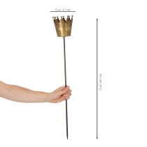 Itens Coroa decorativa em haste, decoração vintage para vasos de plantas, 73 cm