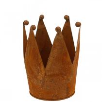 Itens Coroa decorativa, decoração em metal, pátina Ø15cm A11,5cm