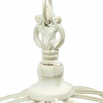 Itens Coroa decorativa com gancho para pendurar branca Ø29cm