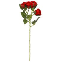 Itens Rosas Decorativas Artificiais Vermelho Brilhante Ø4cm C45cm 3 unidades