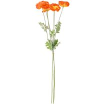Itens Papoulas artificiais Flores de verão Laranja Ø7cm L78cm 3 unidades