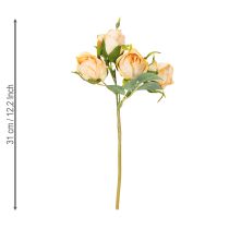 Itens Buquê de rosas artificiais, decoração realista para salas de estar, 31 cm, 3 peças.