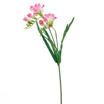 Itens Flores artificiais de jardim Freesia Rosa 58cm