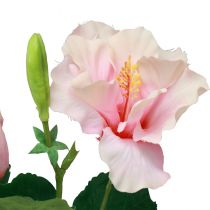 Itens Flores Artificiais Hibisco Rosa 62cm
