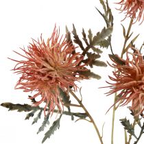 Flores artificiais de knapweed outono 3 flores vermelhas 48cm