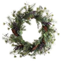 Itens Coroa de Advento artificial coroa decorativa frutas roxas Ø45cm