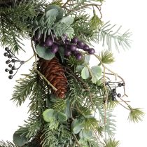 Itens Coroa de Advento artificial coroa decorativa frutas roxas Ø45cm