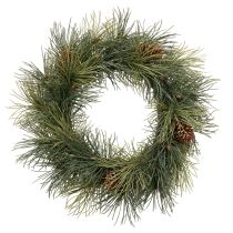 Itens Coroa artificial de ramos de pinheiro com pinhas, 60 cm