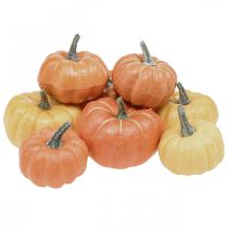 Abóbora Artificial Laranja Ø6-8cm 8uds