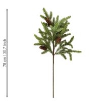Itens Ramo de abeto artificial com pinhas reais Ramo de Natal 78cm