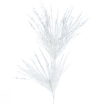 Ramo de pinho artificial ramo decorativo brilho branco C80cm