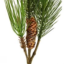 Ramo de Pinheiro Artificial com Cones 3 ramos Verde Castanho 60cm