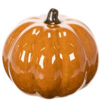 Itens Abóbora de cerâmica com LED para decoração de Halloween (pequena, 10 cm)
