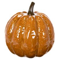 Itens Abóbora de cerâmica decorativa de Halloween com LED, 15 cm