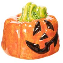 Itens Abóbora decorativa de cerâmica para o outono e o Halloween, 8 cm