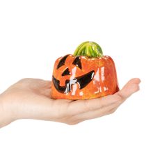 Itens Abóbora decorativa de cerâmica para o outono e o Halloween, 8 cm