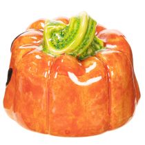 Itens Abóbora decorativa de cerâmica para o outono e o Halloween, 8 cm