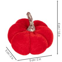 Itens Conjunto de abóboras decorativas em veludo em três cores, mini abóboras de 5 cm, 12 peças.