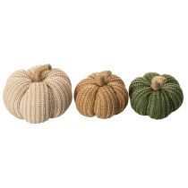 Itens Abóboras decorativas de tricô, decoração de outono, 10 cm, 6 peças