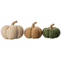 Itens Abóboras decorativas de tricô, decoração de outono, 10 cm, 6 peças