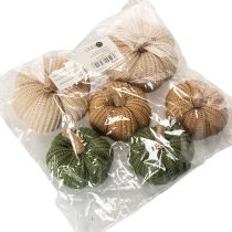 Itens Abóboras decorativas de tricô, decoração de outono, 10 cm, 6 peças