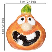 Itens Abóbora decorativa em miniatura, 6 cm, 2 peças, para uma decoração divertida de outono.