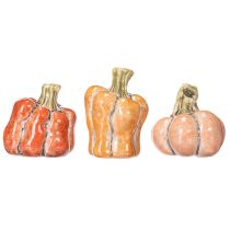 Itens Conjunto de Abóboras: Abóboras decorativas pequenas para decoração de outono, 5 cm, 3 peças