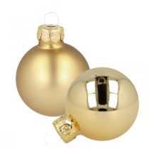 Bolas de natal de vidro ouro bola de vidro fosco/brilhante Ø4cm 60 peças