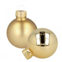 Itens Bolas de natal de vidro ouro bola de vidro fosco/brilhante Ø4cm 60 peças