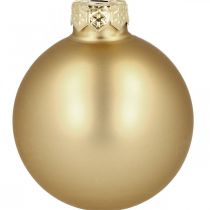 Bolas de natal vidro dourado fosco brilhante Ø5.5cm 26pcs