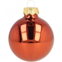 Bolas de natal vidro ferrugem vermelho fosco brilhante Ø5.5cm 26pcs