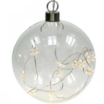 Bola de Natal LED bola Ø12cm 15L dentro do temporizador branco quente