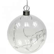 Bola de Natal LED bola Ø12cm 15L dentro do temporizador branco quente