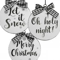 Itens Cabide decorativo bola de árvore de natal metal vintage Ø15cm 3 unidades