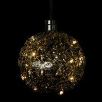 Bola de plástico prata Ø20cm com 15 LED e baterias
