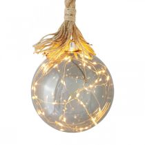 Bola LED bola de luz interior com corda Ø14cm 30L branco quente