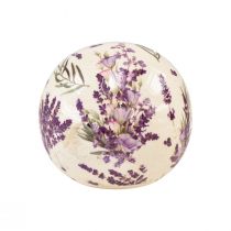 Itens Bola de cerâmica pequena decoração em cerâmica lavanda creme roxo Ø9,5cm