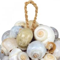 Bola de decoração marítima bola de concha de caracol do mar decoração natural Ø12cm