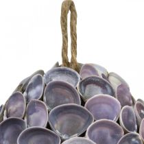 Itens Bola de conchas Decoração marítima com conchas Bola Deco violeta Ø12cm