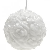Itens Vela esférica com motivo de rosa para decoração romântica e ocasiões especiais.