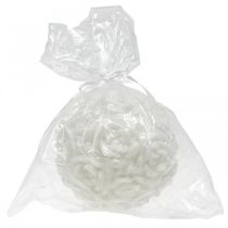 Itens Vela esférica com motivo de rosa, decoração de mesa para casamentos e aniversários, 10,5 cm, branca.