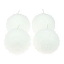 Velas bola velas bolas de neve brancas velas bola Ø10cm 4 unidades