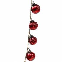 Itens Guirlanda decoração de natal bolas de árvore de natal vermelha 120cm
