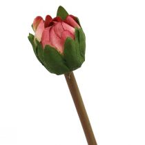 Itens Flor artificial dália flor rosa com botão H57cm