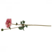 Itens Flor artificial dália flor rosa com botão H57cm
