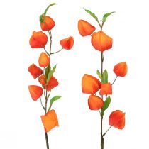 Itens Flor artificial lanterna laranja flor Physalis flores decorativas de seda 93 cm 2 unidades