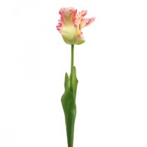 Flor artificial, papagaio tulipa rosa, flor de primavera 63cm