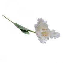 Flor artificial, papagaio tulipa verde branco, flor de primavera 69cm